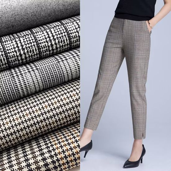 Knitted Polyester Rayon Spandex Tr Ponte Roma Print Fabric for Coats and Pants