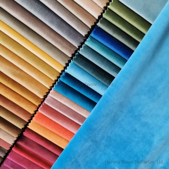 Tessuto in velluto a maglia 100% poliestere per bordo materasso e rivestimento per divano